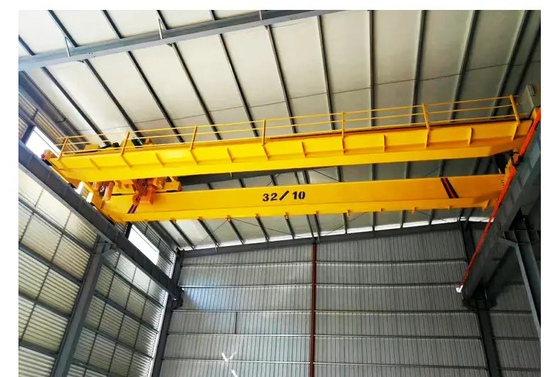 Capacidad doble de pintura amarilla de la grúa 20ton del EOT de la viga con la carretilla del alzamiento
