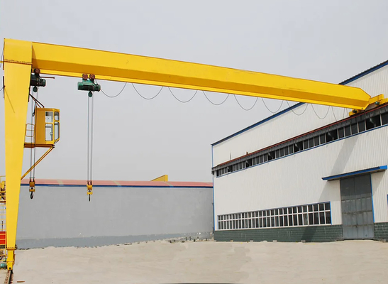 Modelo modificado para requisitos particulares 16 Ton Steel Launching Single Girder Goliath Gantry Crane del Mh