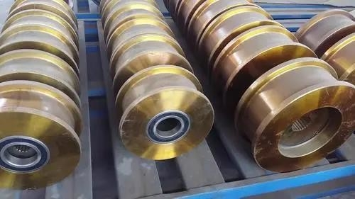 Bloque de acero de Crane Shaft Cast Ld Wheel fijado para la grúa de arriba