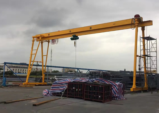 Alzamiento eléctrico cable de 5 Ton Movable Gantry Crane With al aire libre usando