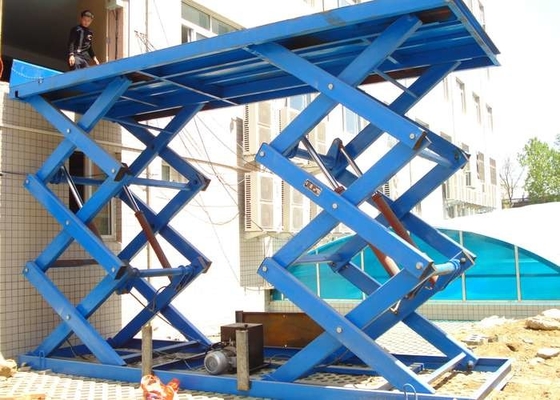 Elevación eléctrica de SANTO Stationary Hydraulic 3 Ton Scissor Lift 5.5KW para la construcción