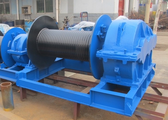 Cuerda de alambre eléctrica del torno del tambor del doble de la velocidad de VVVF que tira del torno del amarre del ancla del alzamiento