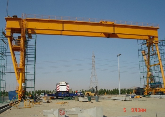 Tipo grúa del braguero de la grúa de pórtico de la viga del doble de 500T los 28.5M Span Outdoor Overhead
