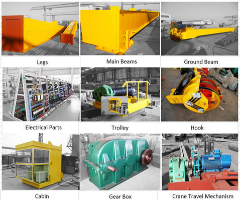 Cremas de contenedores amarillas/rojas Q235B/Q345E Cabina de materiales/Modo de control inalámbrico