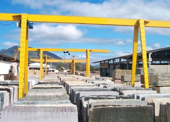 grúa de piedra de Crane Goods Yard Marble Granite del solo pórtico del haz del marco de 5T 10T 20T A