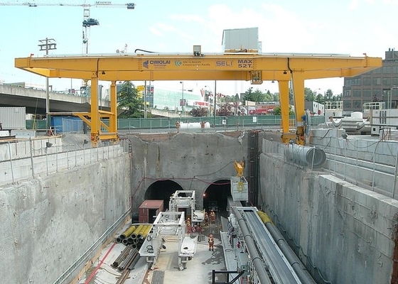La elevación de piedra del granito y de mármol utiliza el pórtico doble Crane Heavy Duty de la viga