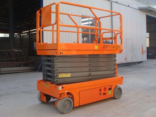 eléctricos automotores de la altura de los 8m a del 14m Scissor la plataforma de trabajo aéreo móvil de la elevación 300kg