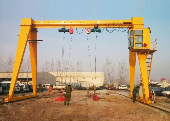 10 tonelada 20 Ton Single Beam Gantry Crane de la tonelada 16 al aire libre usando modelo del Mh