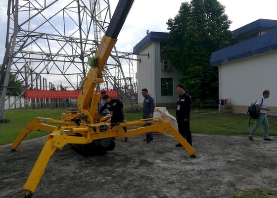 Grúa móvil interior KB1.0 Mini Tracked Crawler Crane de la araña de la pierna del oscilación