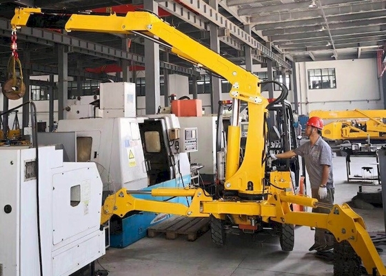 Grúa móvil interior KB1.0 Mini Tracked Crawler Crane de la araña de la pierna del oscilación