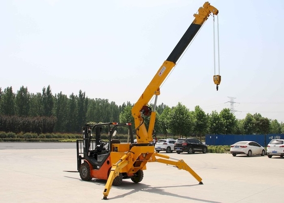 Grúa móvil interior KB1.0 Mini Tracked Crawler Crane de la araña de la pierna del oscilación