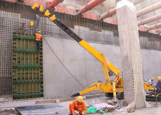 Erección de acero de 3 Ton Spider Crawler Crane For
