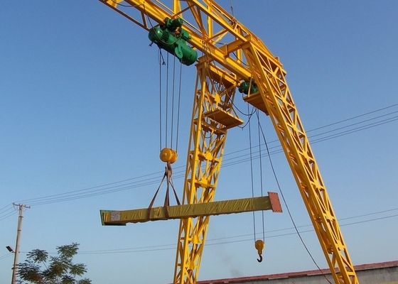 Alzamiento eléctrico cable de 5 Ton Movable Gantry Crane With al aire libre usando