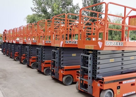 eléctricos automotores de la altura de los 8m a del 14m Scissor la plataforma de trabajo aéreo móvil de la elevación 300kg
