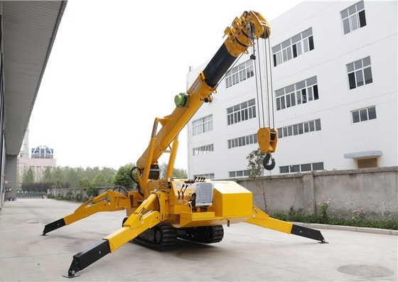Soportes telescópicos del nivel del auge 1T-8T Mini Spider Crane With Auto