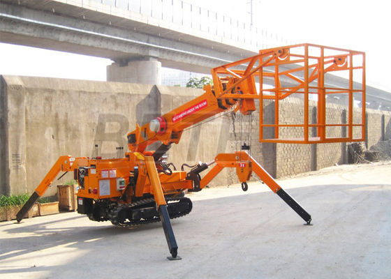 Levante la correa eslabonada plegable Crane For Roof Work de la araña de la altura los 5.5m-17.8m