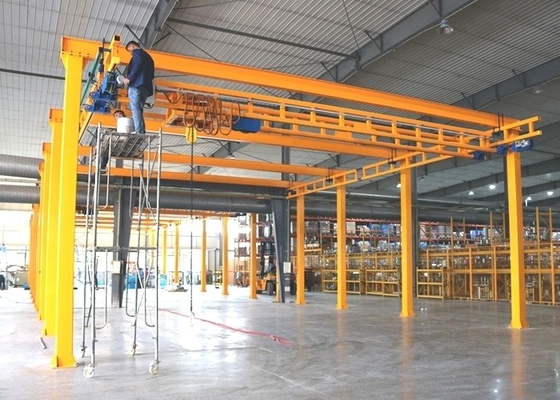 125kg a 1000kg derecho curvó a Crane For Material Transportation montado sobre carriles