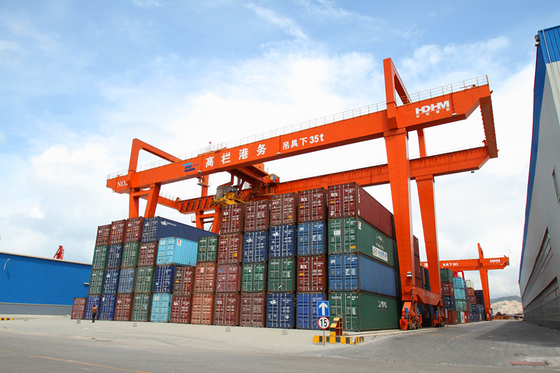 Envase portuario de Crane For los 40ft del pórtico de la viga del doble de RMG