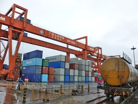Envase portuario de Crane For los 40ft del pórtico de la viga del doble de RMG