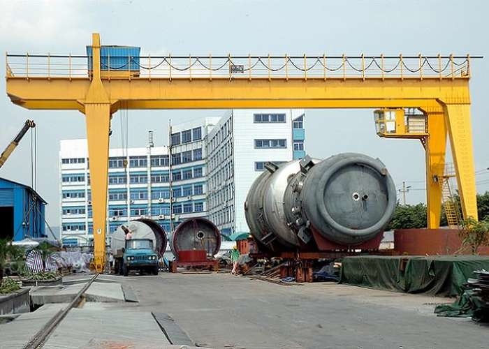 Electrico 10-75t Doble Girder Grúa de pórtico elevación suave con control remoto inalámbrico