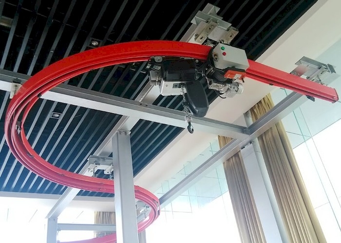 Palmo 3M hasta la pista KBK Crane With Electric Hoist del techo del taller del 12m
